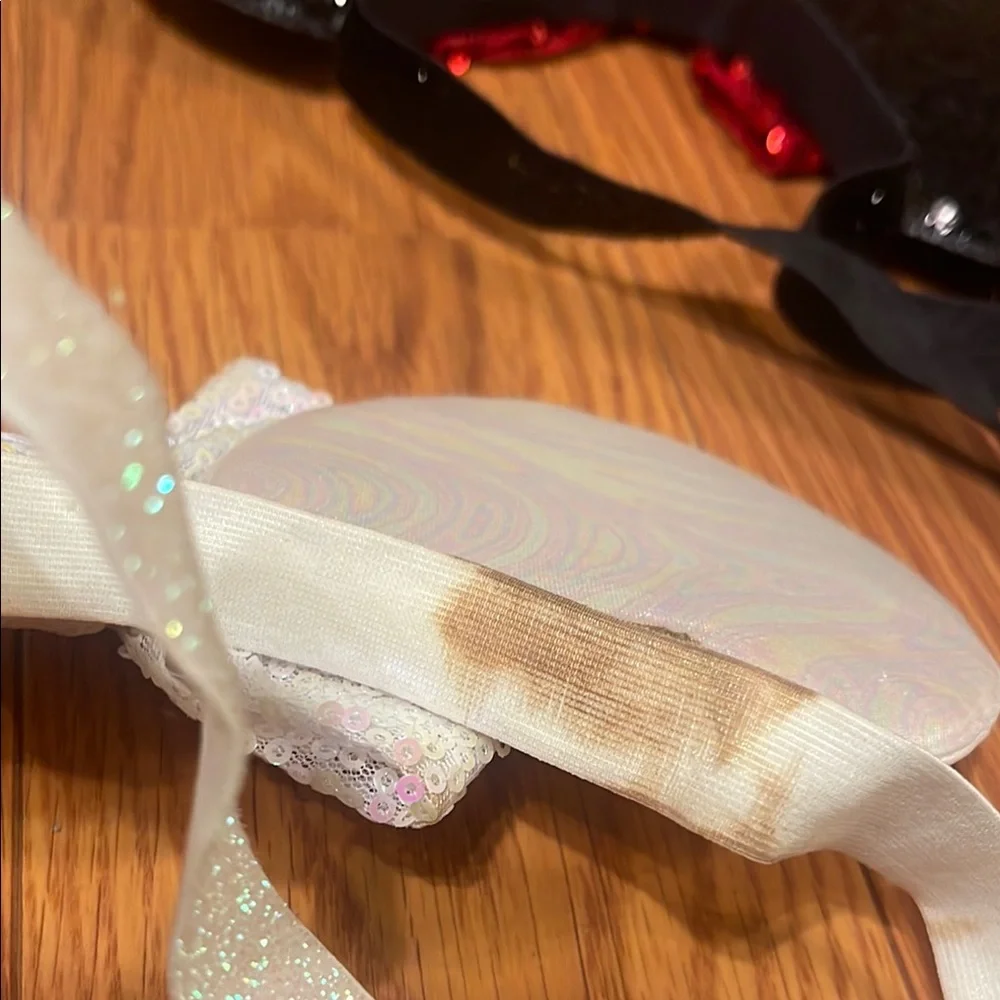 Two Sequin‎ Mickey Mouse Ear Headbands with Bows, Sparkly, Elastic, Stretchy - Picture 5 of 7